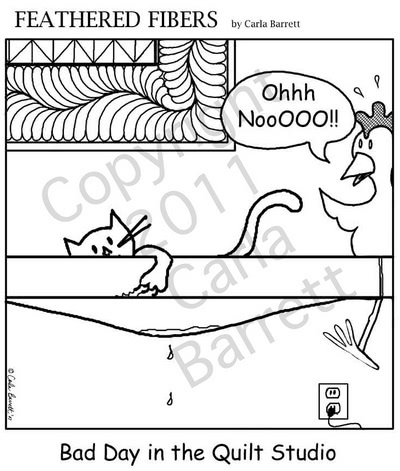 Feathered Fibers Cartoon